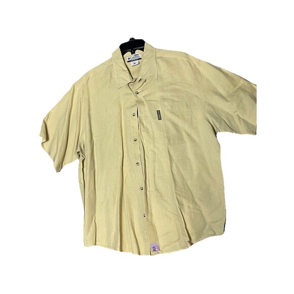 Columbia Shirt Mens XL  Short Sleeve Pocket Preppy Y2K Outdoor Hunting Fishing - Picture 1 of 4